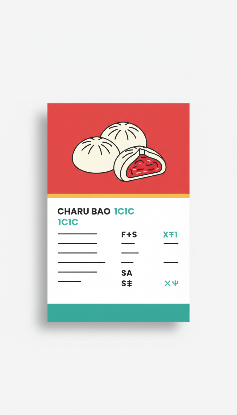 Cantonese Char Siu Bao Recipe Card